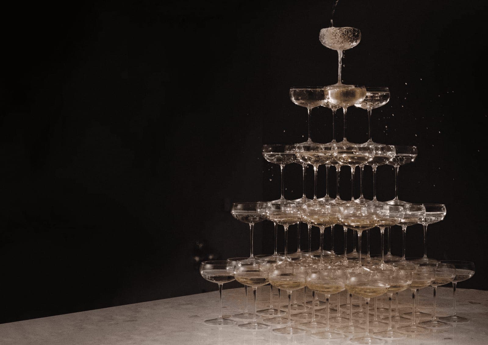 Sip Solution add-ons and upgrades — champagne tower, mocktail and hookah service