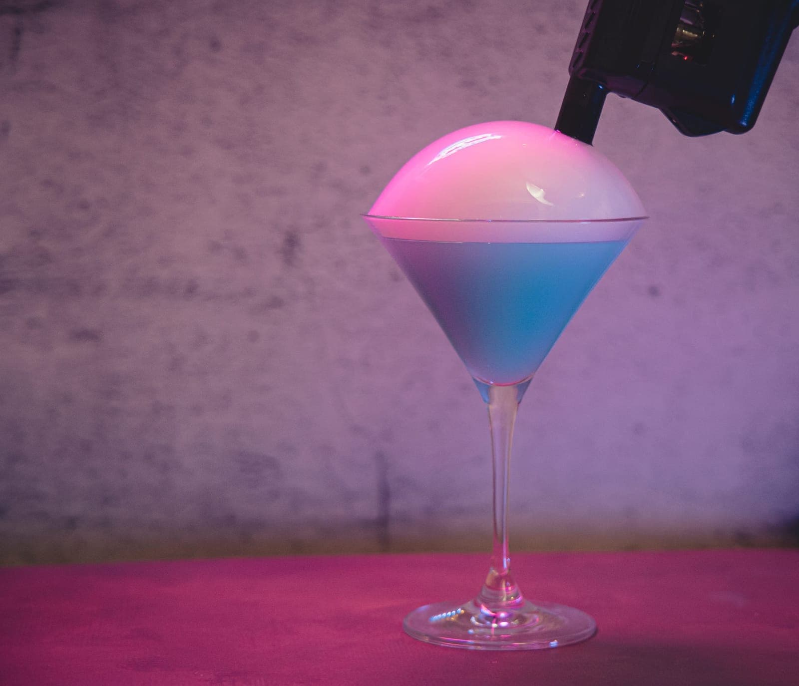 Mobile cocktail bar styled for a corporate event
